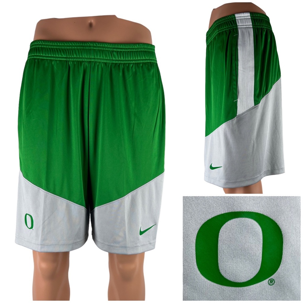 Nike Oregon Ducks Football Flex Short Mens Large Green Gray DJ5125 Pockets NWT.